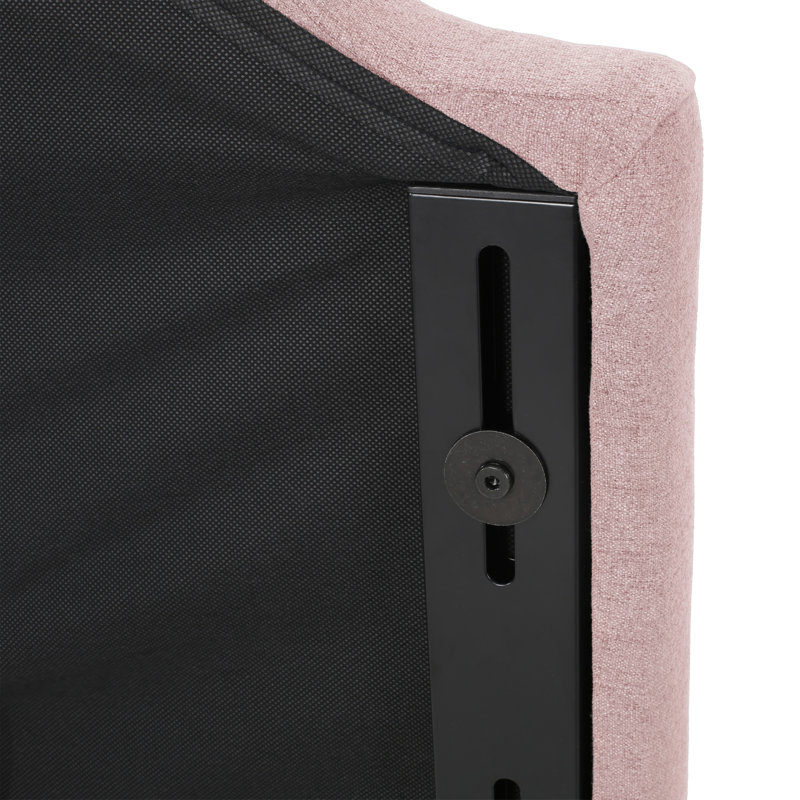 Yuma Upholstered Panel Headboard, Light Blush