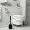 Brosse de toilette noire et porte-brosse (ensemble 1 pièce), poignée solide de haute qualité, poils durables, accessoire pratique pour le nettoyage en profondeur des salles de bain.