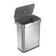 simplehuman 58 Liter Rectangular Voice + Motion Sensor Automatic Kitchen Trash Can, Stainless Steel