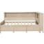 Lit de jour en bois pleine grandeur avec options de rangement et 3 tiroirs, aspect lait blanc antique, construit pour une utilisation durable-1664163681