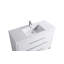Meuble-lavabo autoportant avec lavabo 2 portes et 3 tiroirs - blanc 48 po
