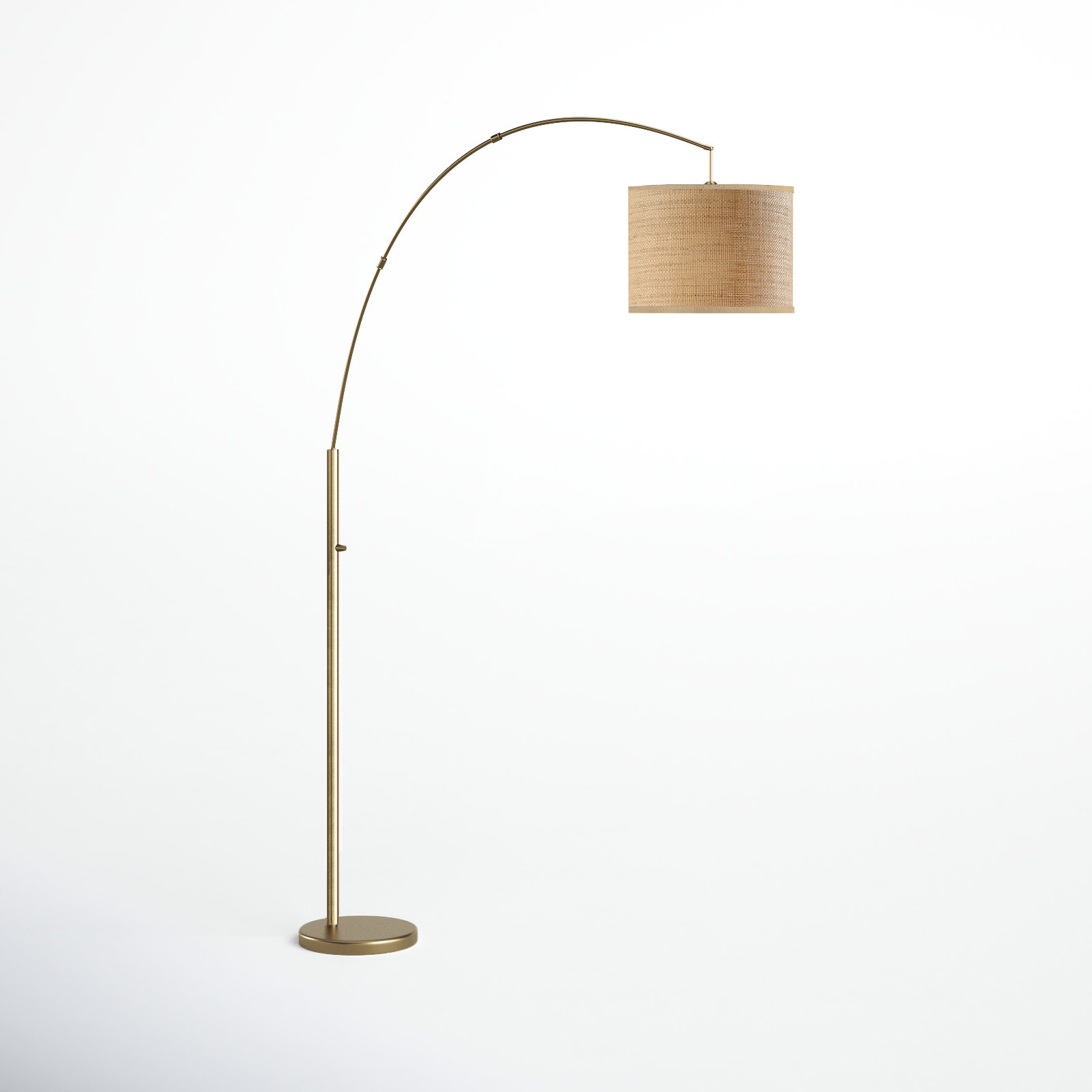 Felice 73.5'' Floor Lamp, Antique Brass, Beige