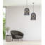 Luminaire suspendu poudre noire Kara