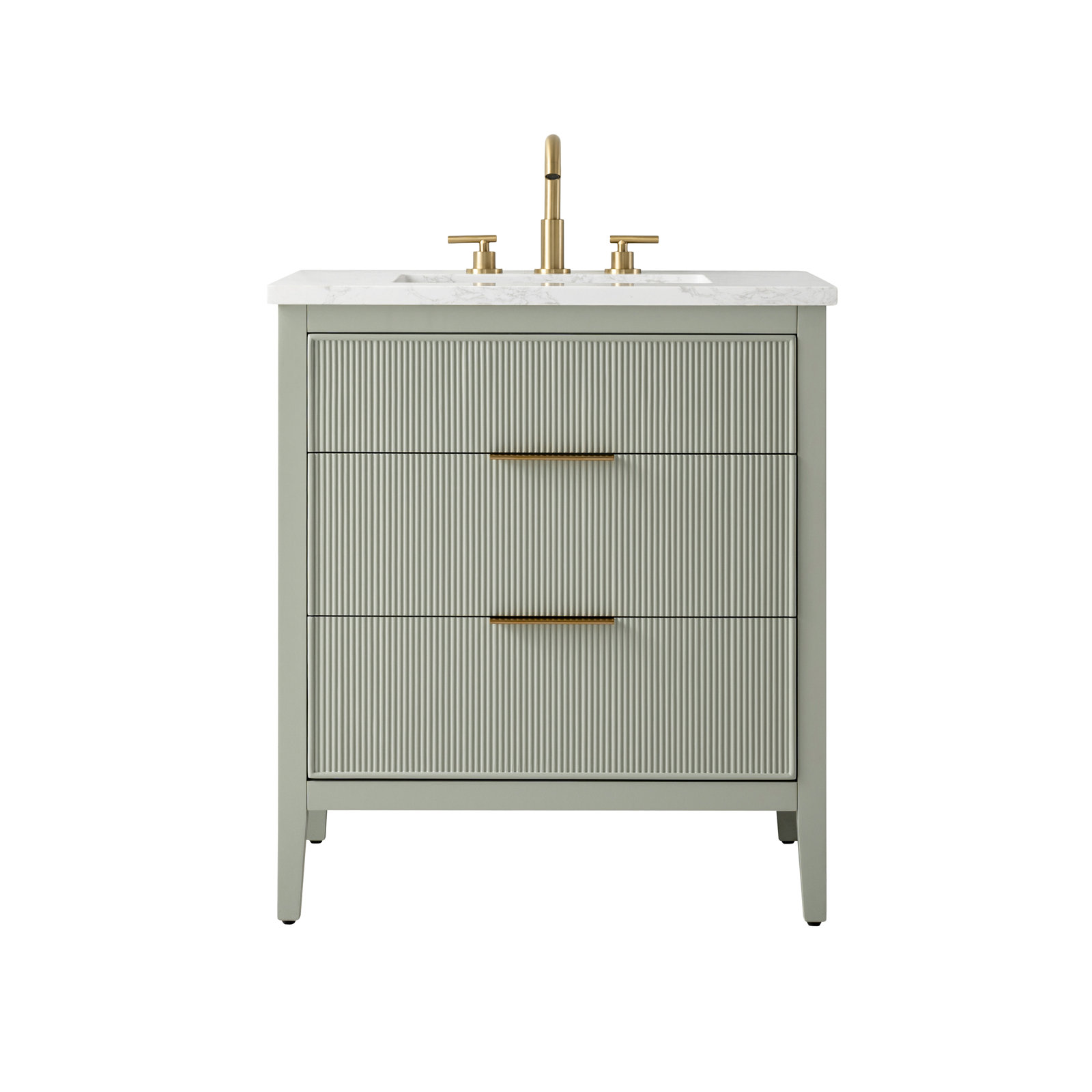 Bilroy 30'' Single Sink Bathroom Vanity , Light Sage