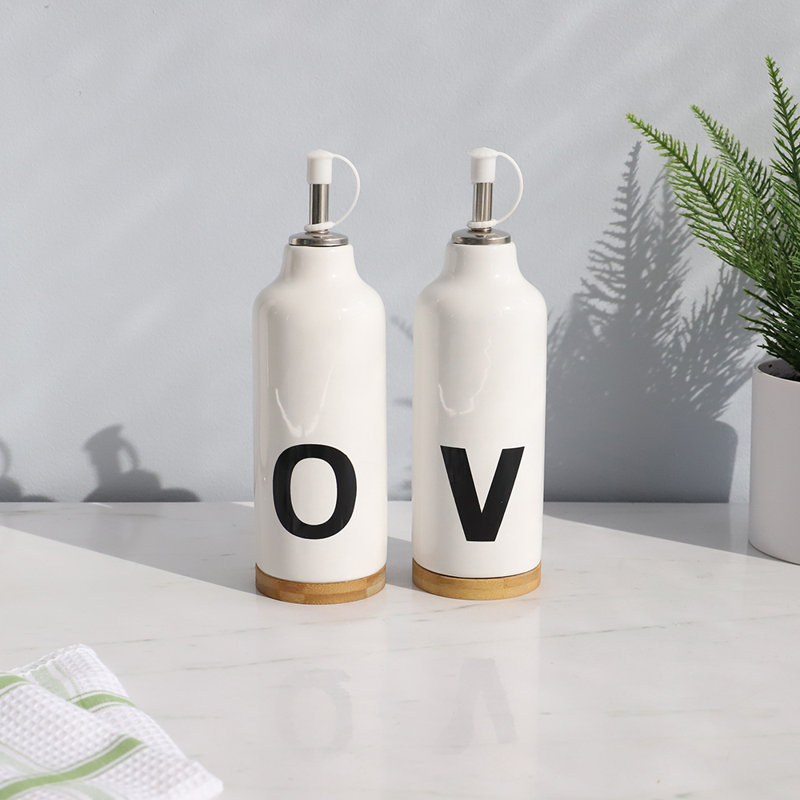 Ceramic Oil & Vinegar Cruet Set