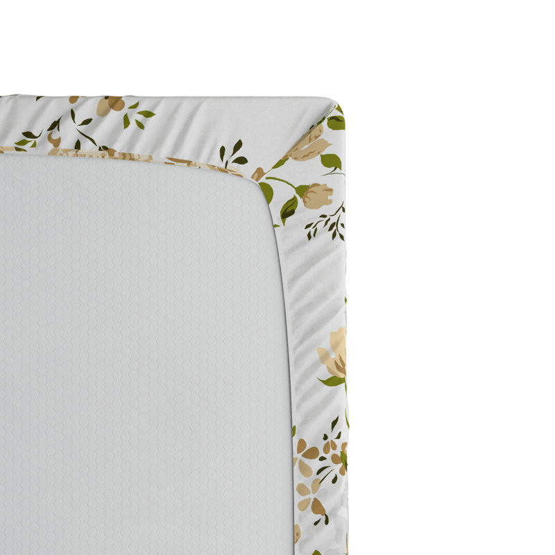 Microfiber Floral Fitted Sheet, Twin XL Fitted Sheet