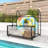 Metal Patio Pool Float Storage Basket, Outdoor Toy Rack And Multi Use Storage Organizer Bin For Floats, With Rolling Wheels