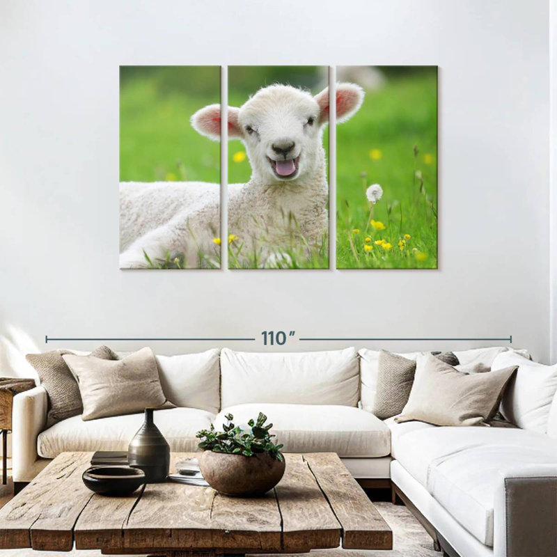 Brampt Funny Lamb, 48" H x 74" W