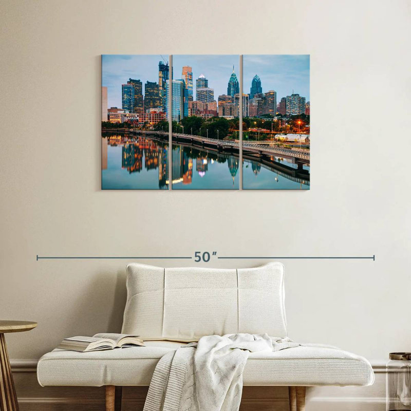Sebbie Philadelphia Riverbank, H 24 po x l 38 po