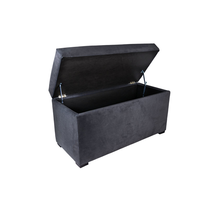 Niambi Polyester Upholstered Storage Bench, Indigo