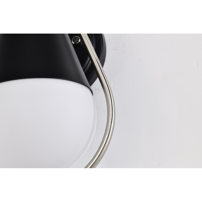 Clem Dimmable Bath Sconce, Matte Black/Brushed Nickel 