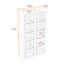 Ensemble de 2 bibliothèques modernes autoportantes à 5 niveaux de H 71,6 po x l 39,1 po avec tablettes réglables et conception anti-basculement-357773426