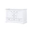 Meuble-lavabo double blanc 48 po L, mécanisme de fermeture en douceur pour une utilisation silencieuse, deux armoires, six tiroirs et une tablette, évier en contreplaqué de bois massif assemblé avec contreplaqué x P 22 po avec rangement fermé, ouvert