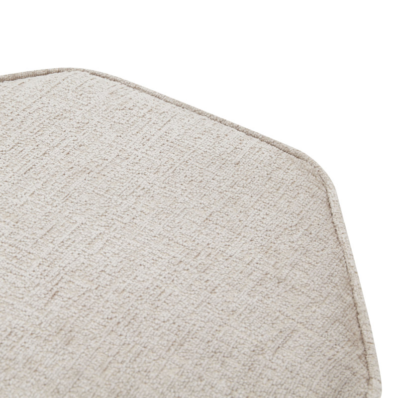 Rosaria Chenille Hexagon Ottoman, Taupe