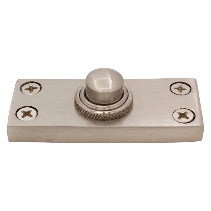 Bouton de porte en laiton, Nickel brossé