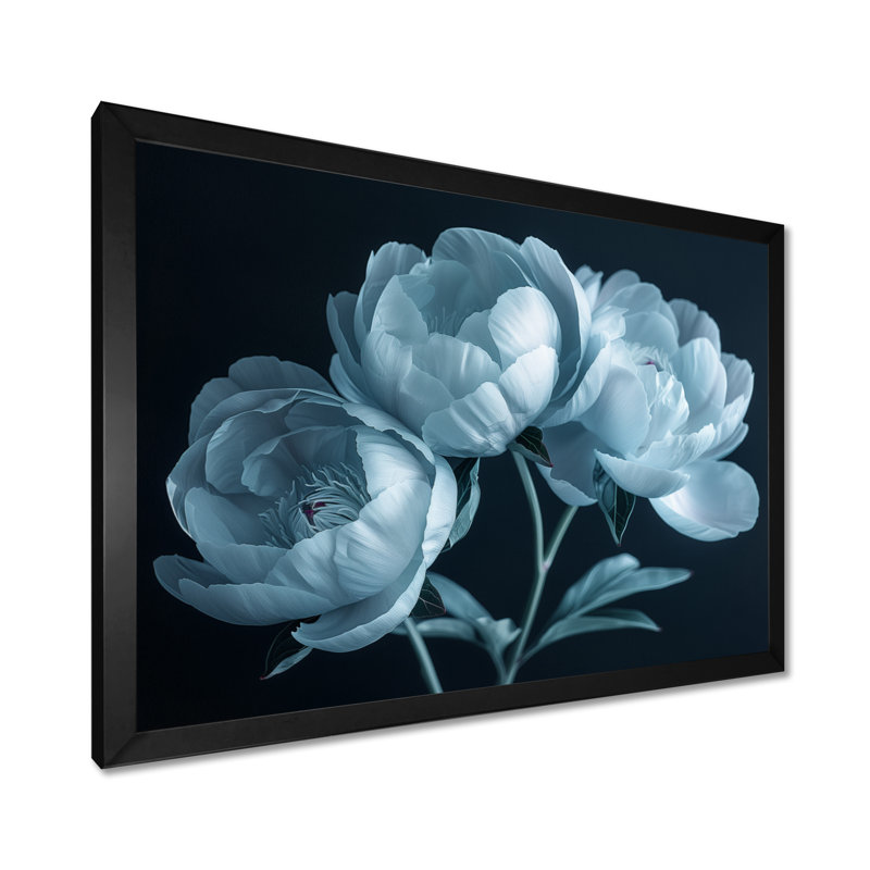 Rolston - Peonies Wall Decor, 34" H x 44" W, Black Framed