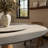 Luxury Gray Turntable Round Dining Table Solid Wood Base With Lazy Susan For 6-8-269605584