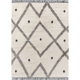 Irfaan black / white with abstract Jamar pattern