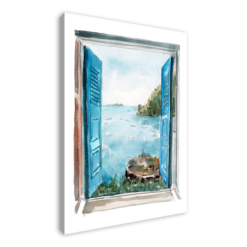 " Ocean View Window " Painting Print