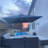 10' Square Lighted Cantilever Swivel Umbrella with Solar Powered LED Swivel and Base-67120589
