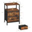 Bedside Table Side End Table with 2 Fabric Storage Drawers, Bedside Cabinet with Open Storage Shelf, Nightstand for Bedroom, Livingroom -124542690