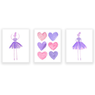 Little Girls Ballet Artwork, Paper Prints
