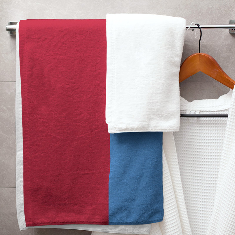Microfiber Bath Towel, Tennessee Red Football Sky Blue/Red