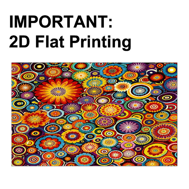  Tapis d'intérieur antidérapant pour porte d'extérieur, 24 po x 36 po, fleur de mandala colorée, Fleur de mandala colorée