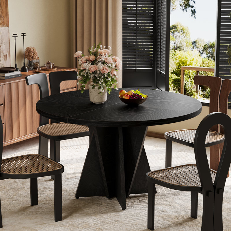 Round Dining Table, Black
