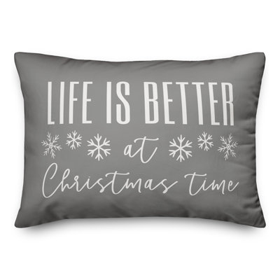 Abstract Snowflakes Throw Pillow L