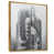 Toile avec cadre flottant or