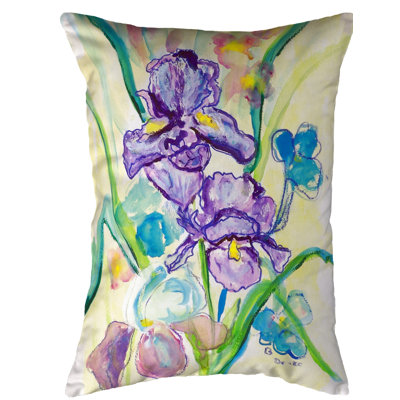  Two Irises Rectangular Pillow Cover and Insert