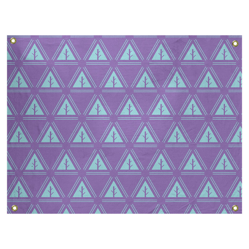 Tapisserie Barbra, H 50 po x l 59 po, Mauve / bleu sarcelle