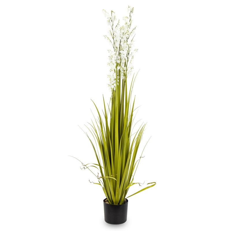 Faux Evergreen Grass in Pot, 120cm H x 45cm W x 45cm D