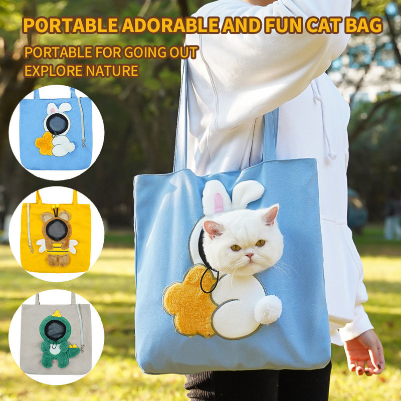 Pet Canvas Shoulder Carrying Bag Cute Rabbit Shaped