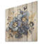 Orchidée bleue «Whispered Symphony», art sur bois de pin naturel-623344692