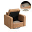 Fauteuil d'appoint pivotant moderne avec rangement de 33,5 po de largeur-1987481172