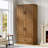 70 "Standard Storage Bookcase with Door and Drawer, Farmhouse Tall Book Cabinet-1708686099