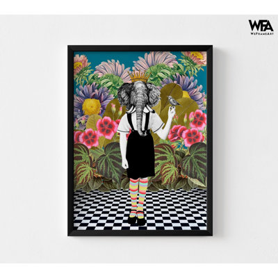 «Jungle Passes» par Erika C. Brothers, idée de décoration de pièce d'étude excentrique, décoration murale de salle de bain invitant tête d'enfant, impression d'affiche Jungle