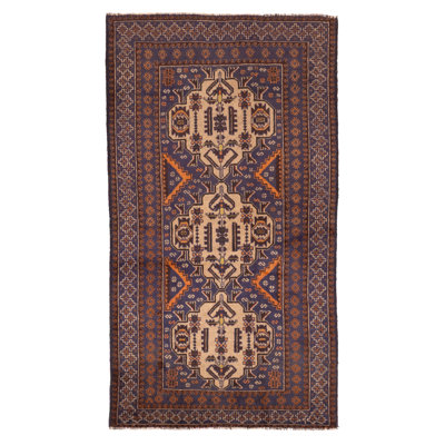 Teimani Navy Rug 3'7" x 6'6"