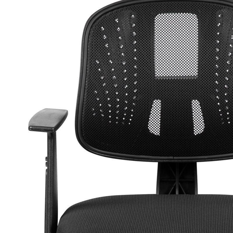 ErgoComfort High-Back Black Mesh Swivel Task Chair with Lumbar Support