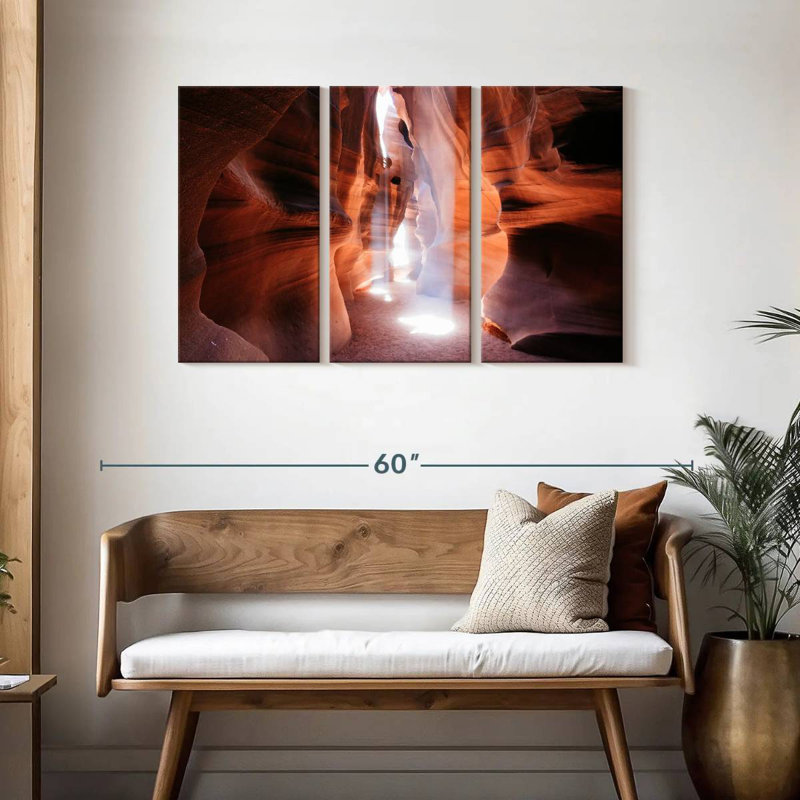 Lumière naturelle Alvord Antelope Canyon, H 28 po x l 45 po
