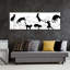 Chats noirs et blancs sur toile-1281585109