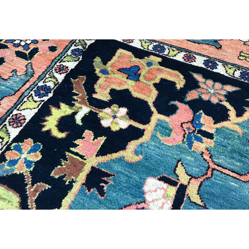 Hand-Knotted High-Quality Orange Area Rug