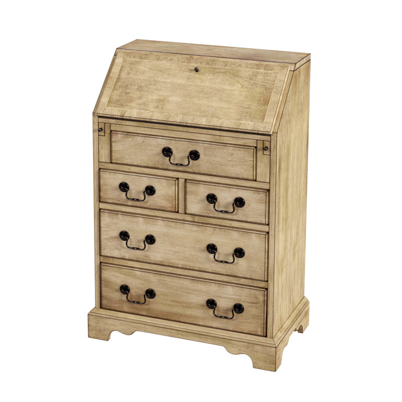 Futral Secretary Desk, Antique Beige