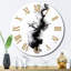 Horloge murale abstraite Sub l'encre monochromatique-2086837530