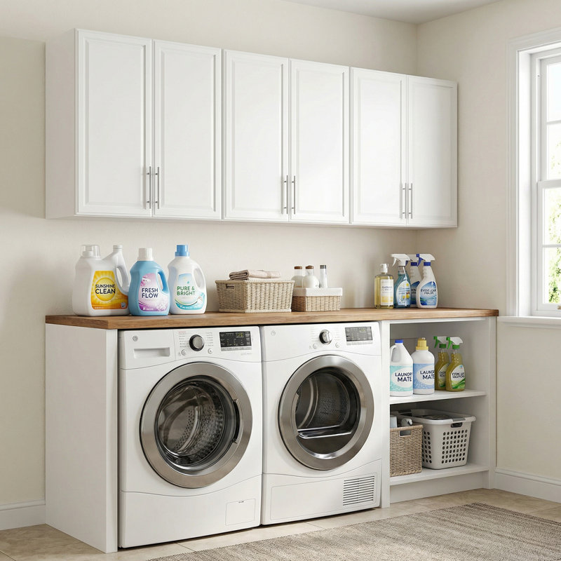 Armoire de salle de lavage de 30 po de largeur, armoires murales avec tablettes réglables