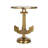 Round Nautical Accent Table With Anchor Base In Cast Iron