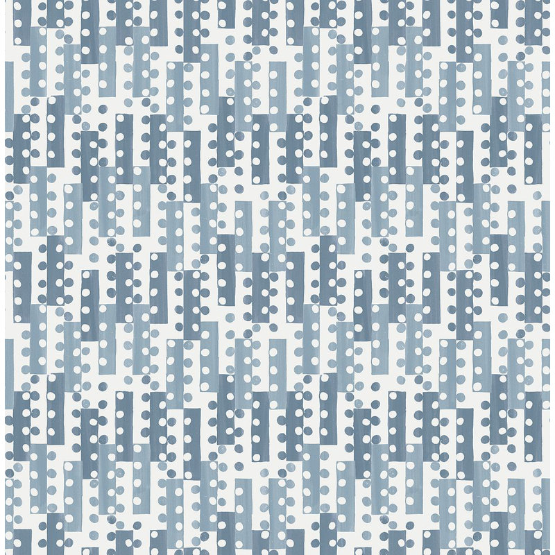 Rouleau de papier peint L 33 pi x l 20,5 po Wilbert, Bleu