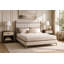 Houston Eastern King Channel Tufted Panel Bed - Walnut